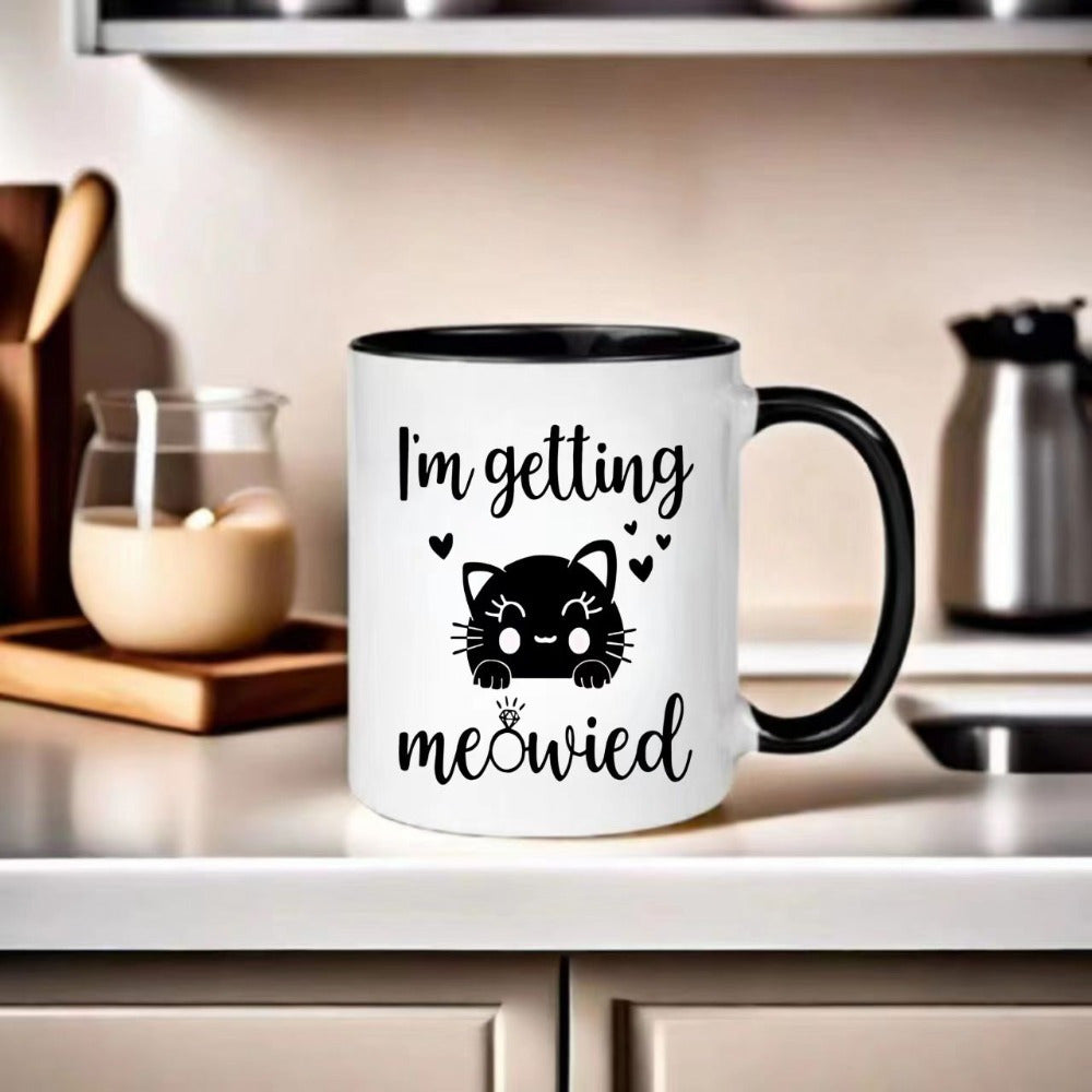Tailorly Black Accent 11 oz Mug - item picture 1pc bridal shower gift wedding bride bachelorette gift womens engagement gift bride gift fianc e wife