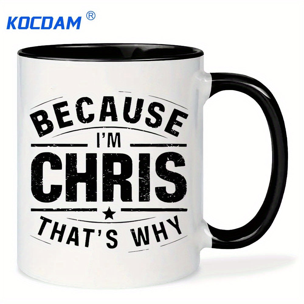 Tailorly Black Accent 11 oz Mug - "thats why" text design