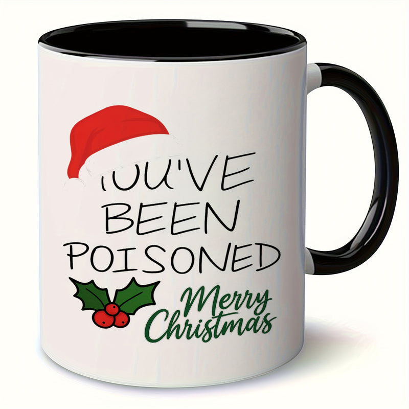 Tailorly Black Accent 11 oz Mug - christmas themed text