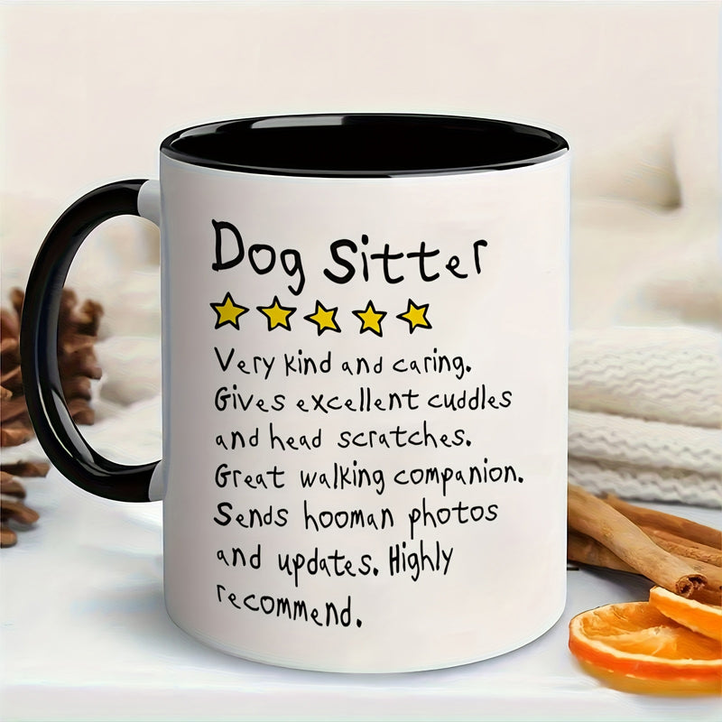Tailorly Black Accent 11 oz Mug - dog sitter text