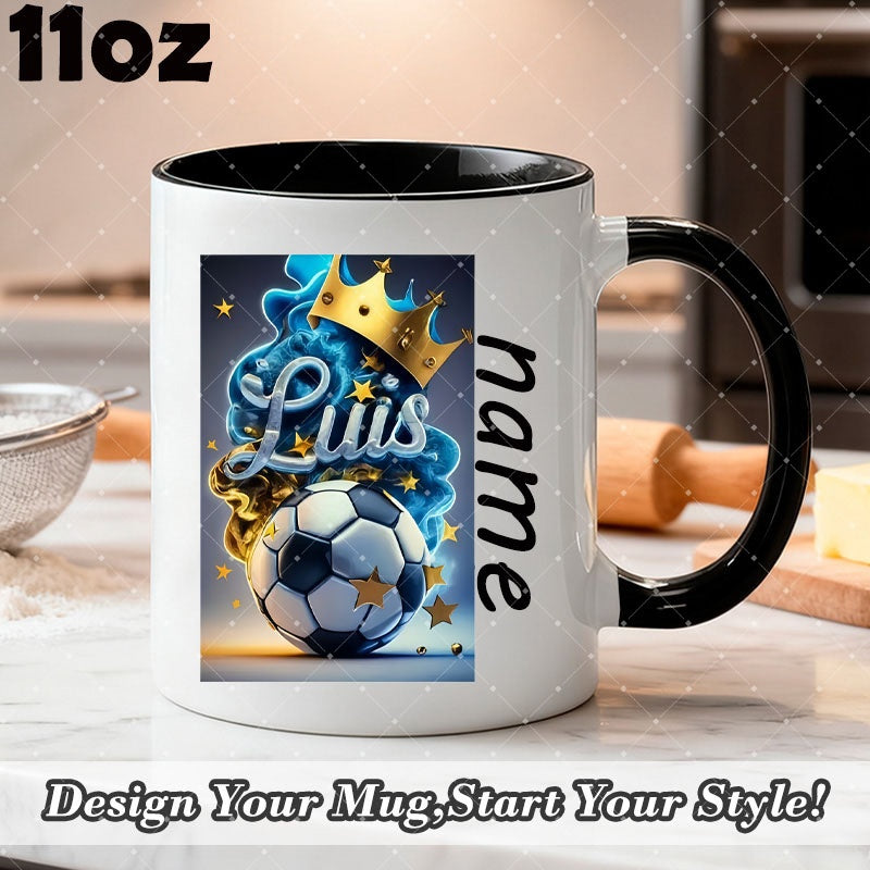 Tailorly Black Accent 11 oz Mug - personalized name text