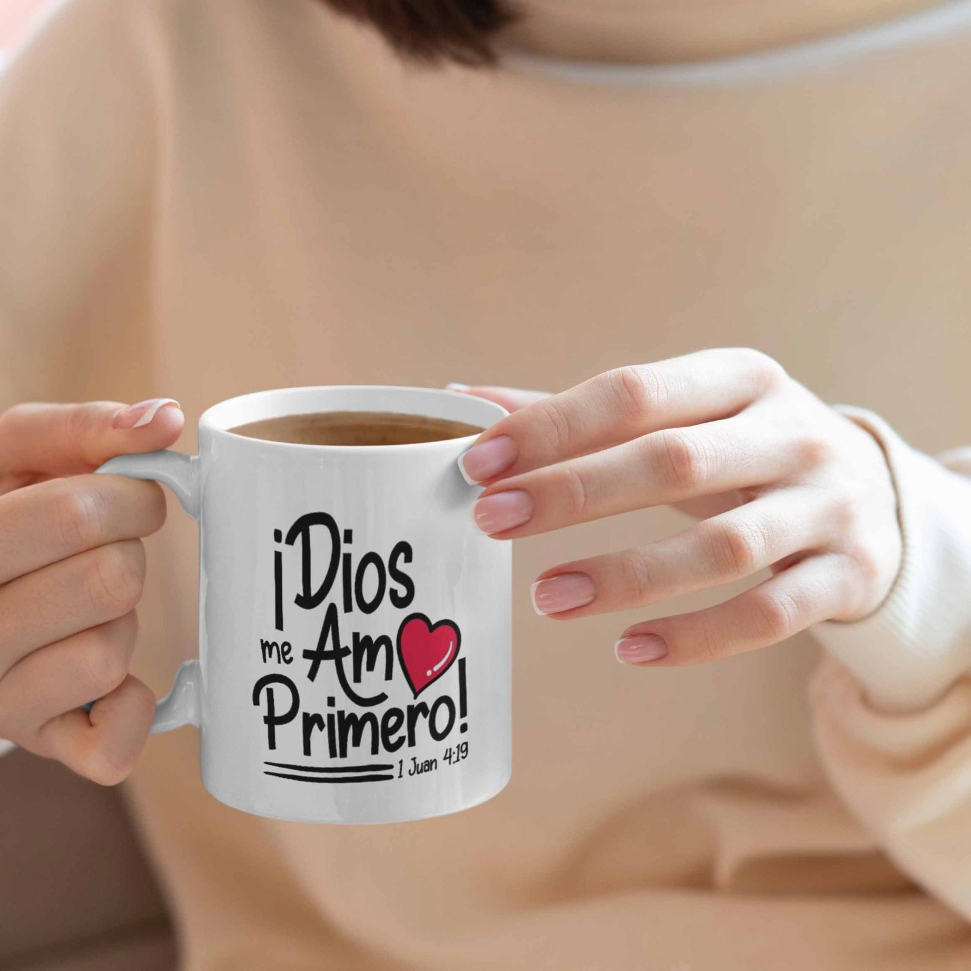 Tailorly White Ceramic 11 oz Mug - Artistic Script Lines Below A Radiant Red Hand Drawn Heart