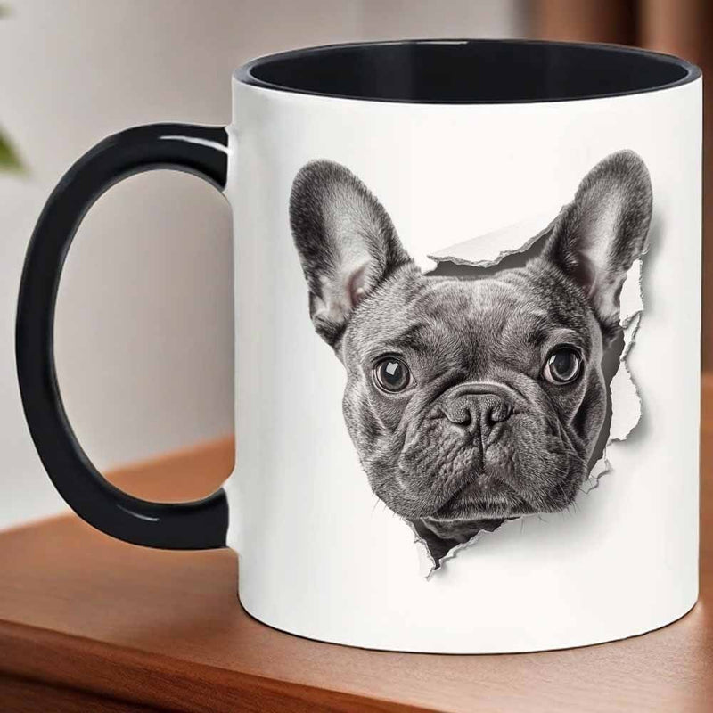 Tailorly Black Accent 11 oz Mug - bulldog