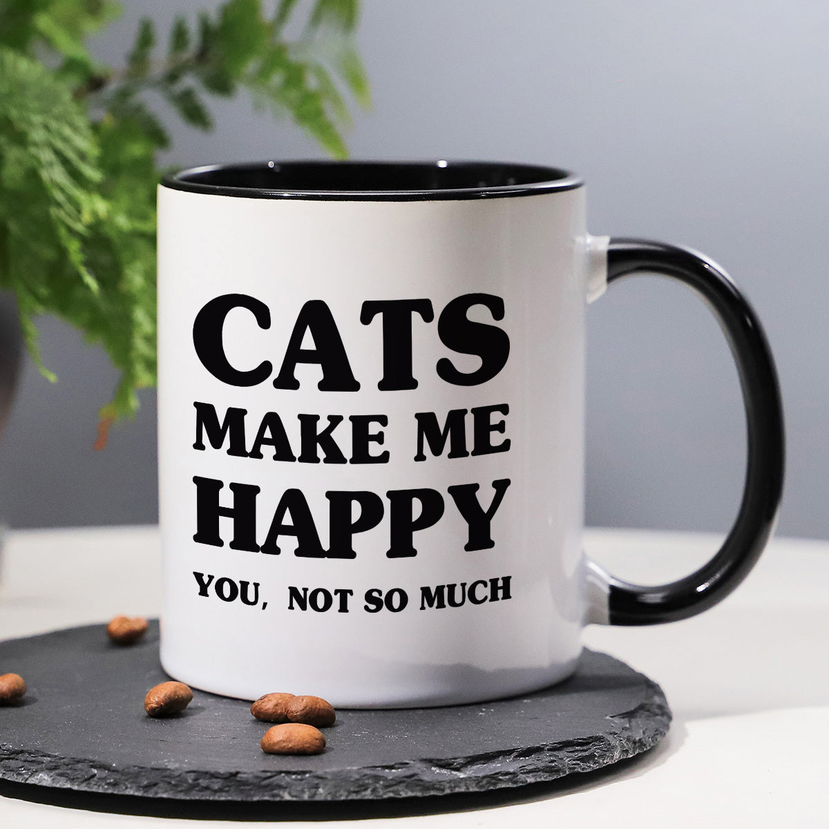 Tailorly Black Accent 11 oz Mug - sayings with font design