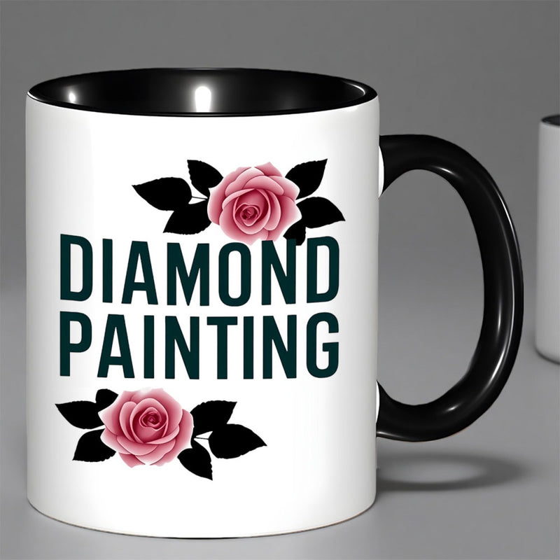 Tailorly Black Accent 11 oz Mug - single rose