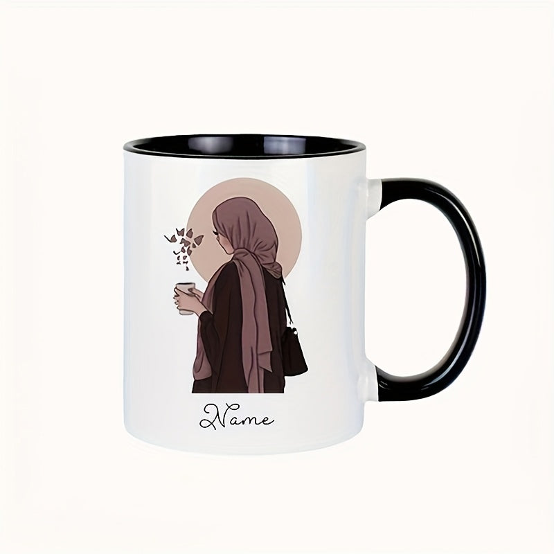 Tailorly Black Accent 11 oz Mug - stylish woman