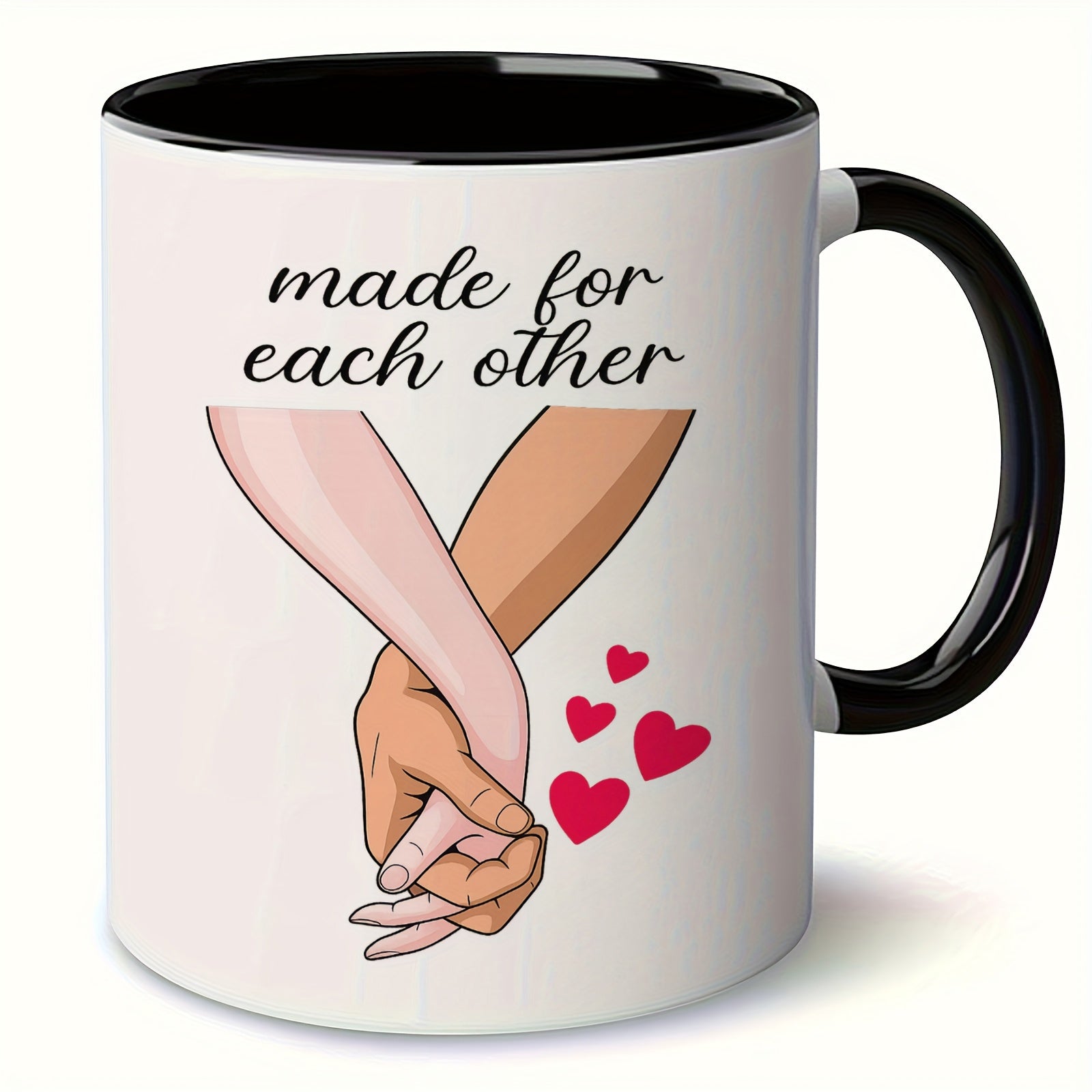 Tailorly Black Accent 11 oz Mug - hand holding design