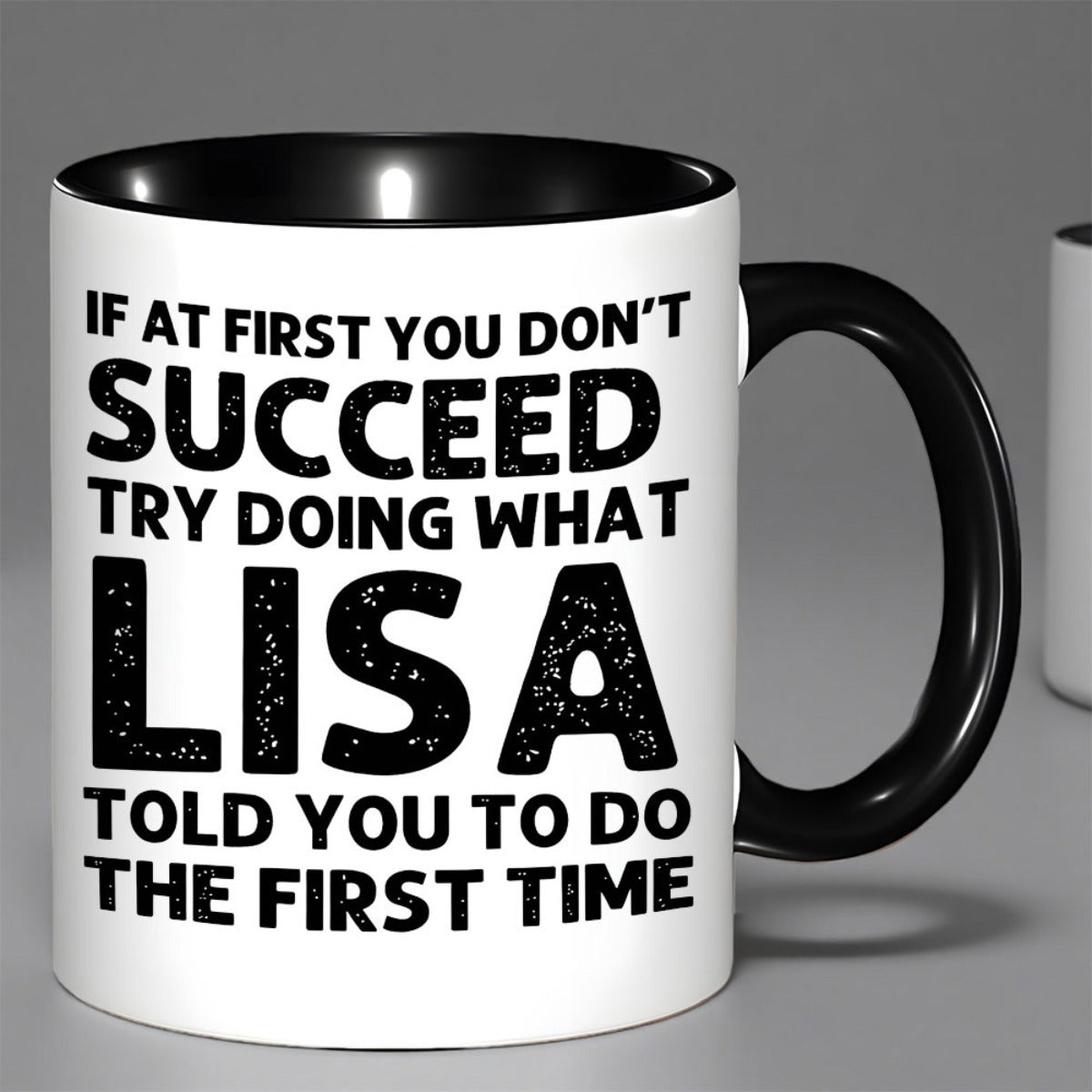 Tailorly Black Accent 11 oz Mug - black text
