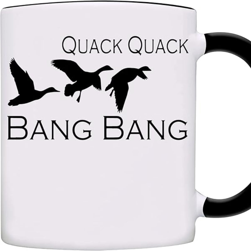 Tailorly Black Accent 11 oz Mug - black duck silhouette