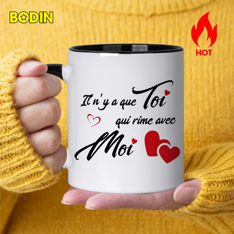 Tailorly Black Accent 11 oz Mug - themed words