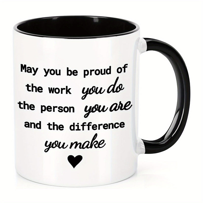 Tailorly Black Accent 11 oz Mug - inspirational quote of the work