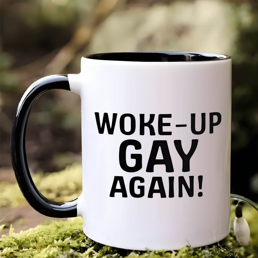Tailorly Black Accent 11 oz Mug - pride text