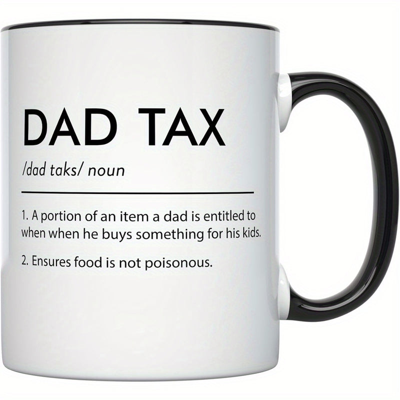 Tailorly Black Accent 11 oz Mug - funny dad tax definition text
