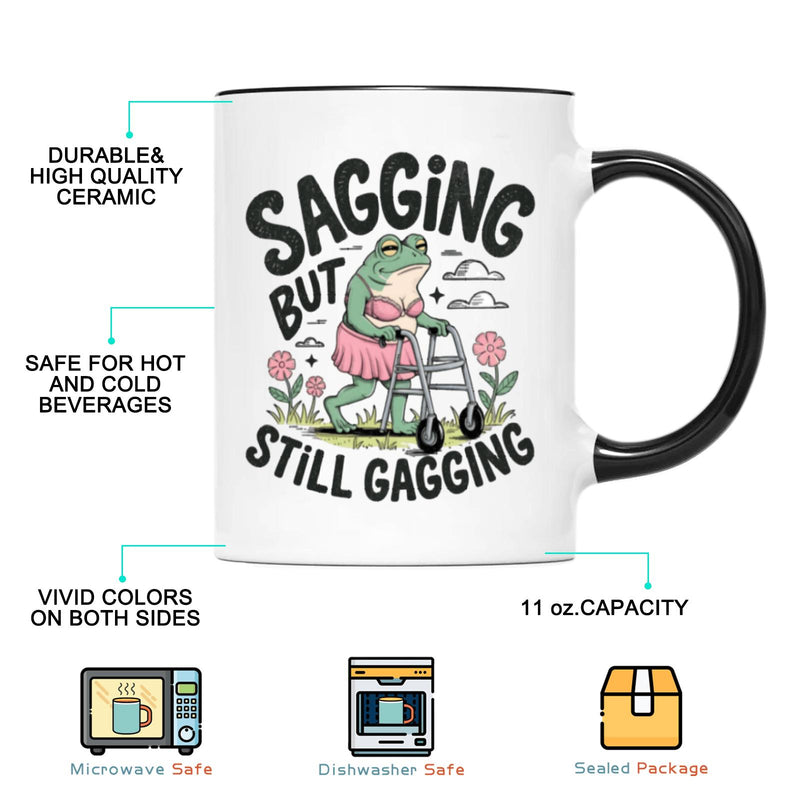 Tailorly Black Accent 11 oz Mug - sagging but still design