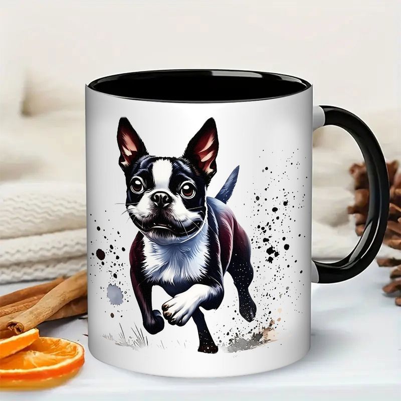 Tailorly Black Accent 11 oz Mug - adorable puppy