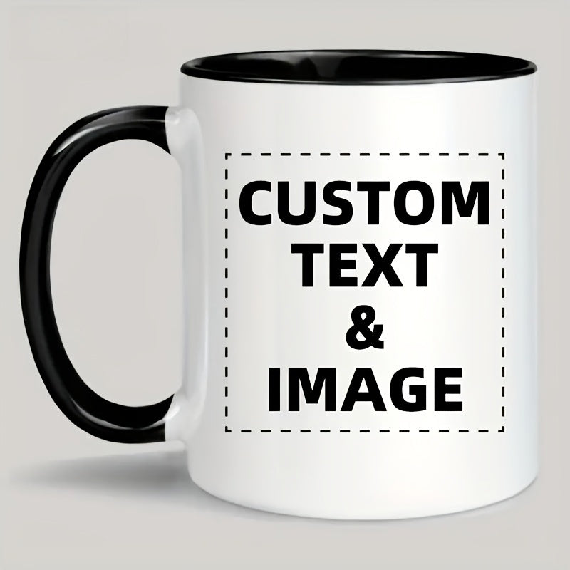 Tailorly Black Accent 11 oz Mug - photo and text logo