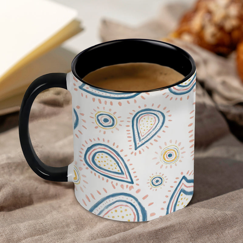 Tailorly Black Accent 11 oz Mug - vibrant abstract