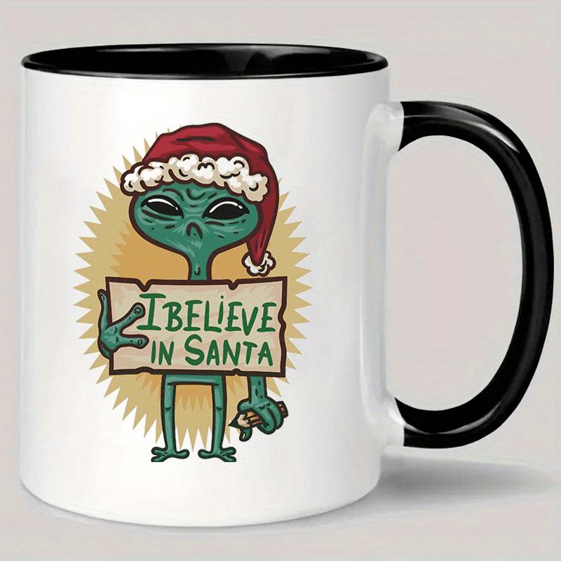 Tailorly Black Accent 11 oz Mug - santa