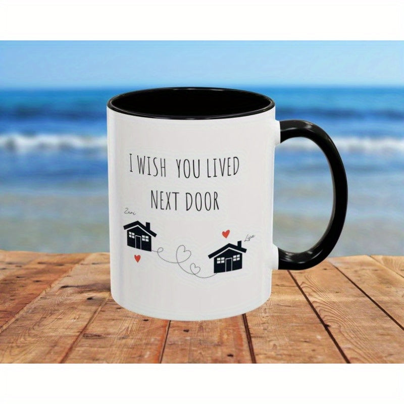 Tailorly Black Accent 11 oz Mug - long distance friend text
