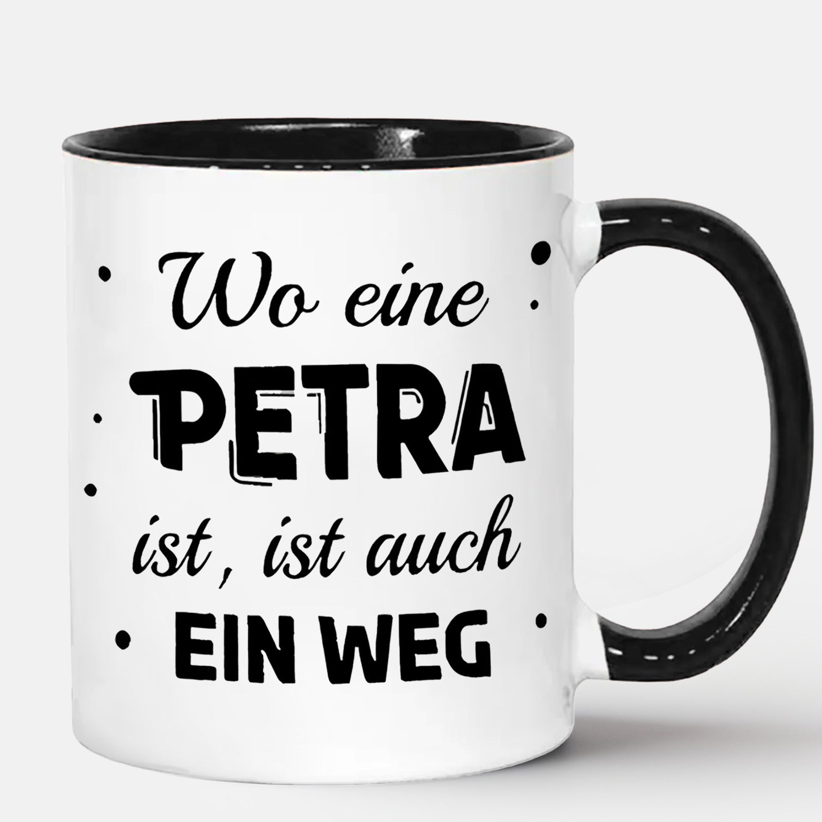 Tailorly Black Accent 11 oz Mug - item picture 1pc german ceramic mug 11oz reusable multi purpose mug where a fun gift microwave safe ideal for