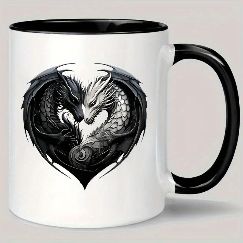 Tailorly Black Accent 11 oz Mug - yin yang