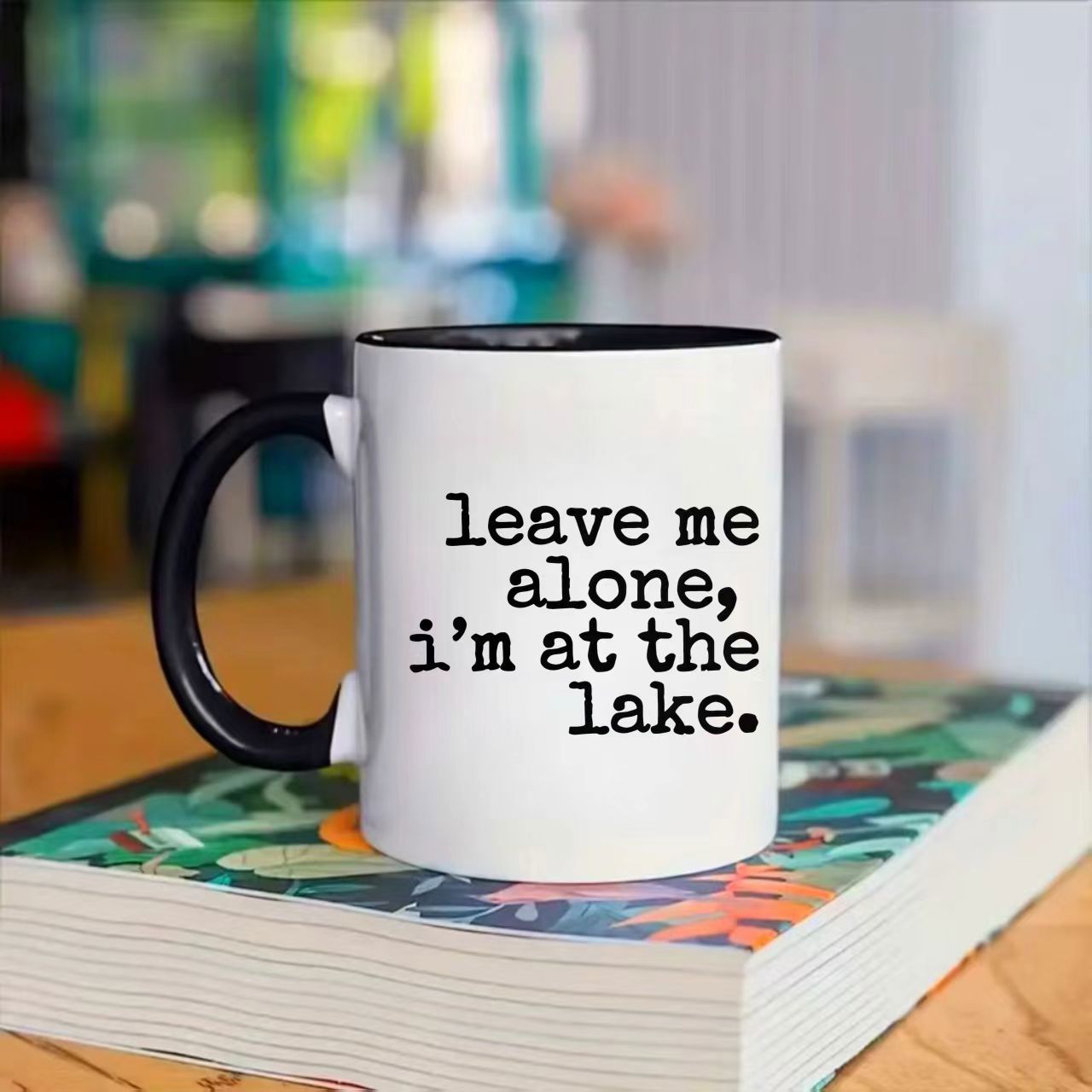 Tailorly Black Accent 11 oz Mug - at the lake