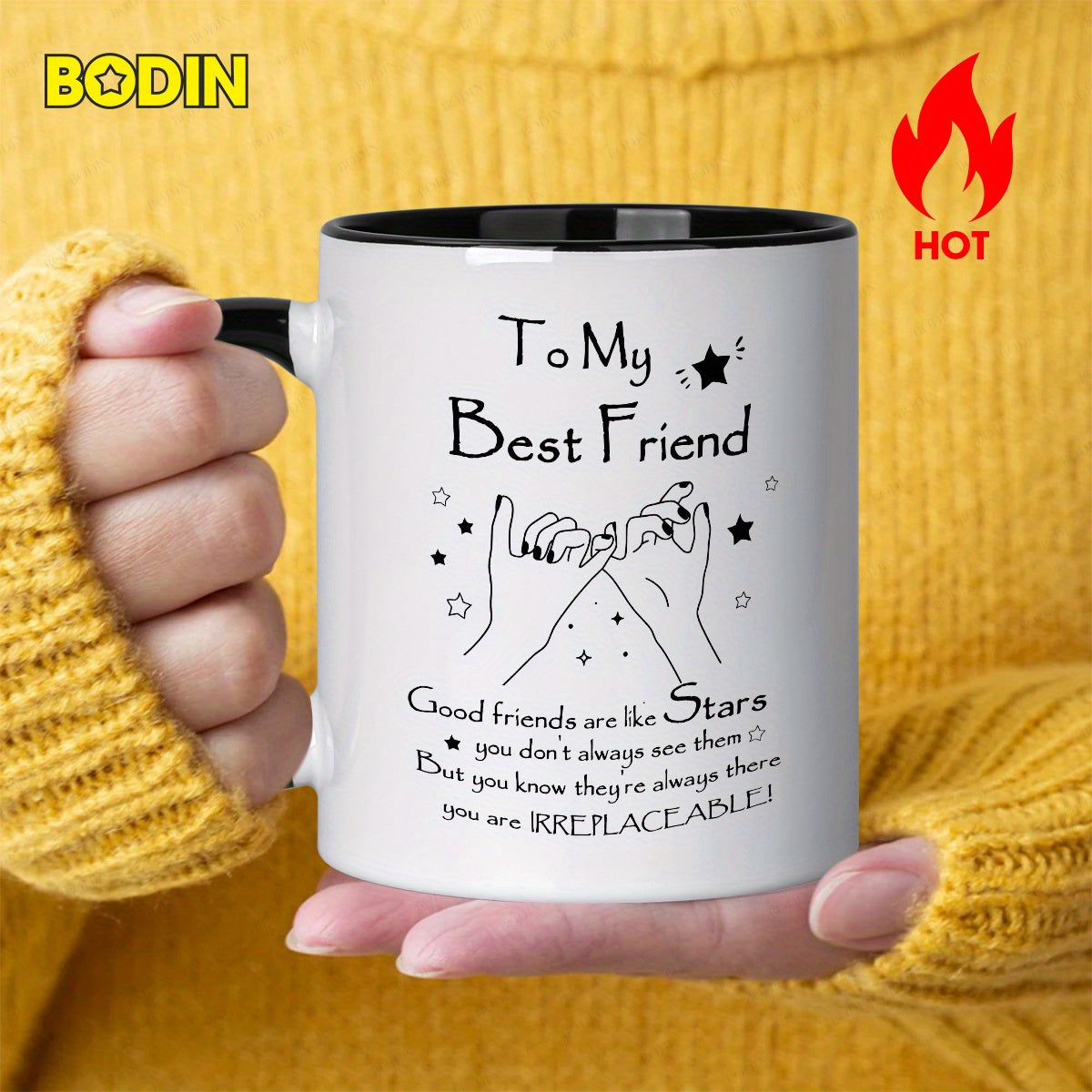 Tailorly Black Accent 11 oz Mug - friend design