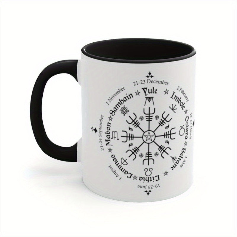 Tailorly Black Accent 11 oz Mug - celtic viking norse pagan design with helm of _5154d36bba494db0b45f70bdedee122f