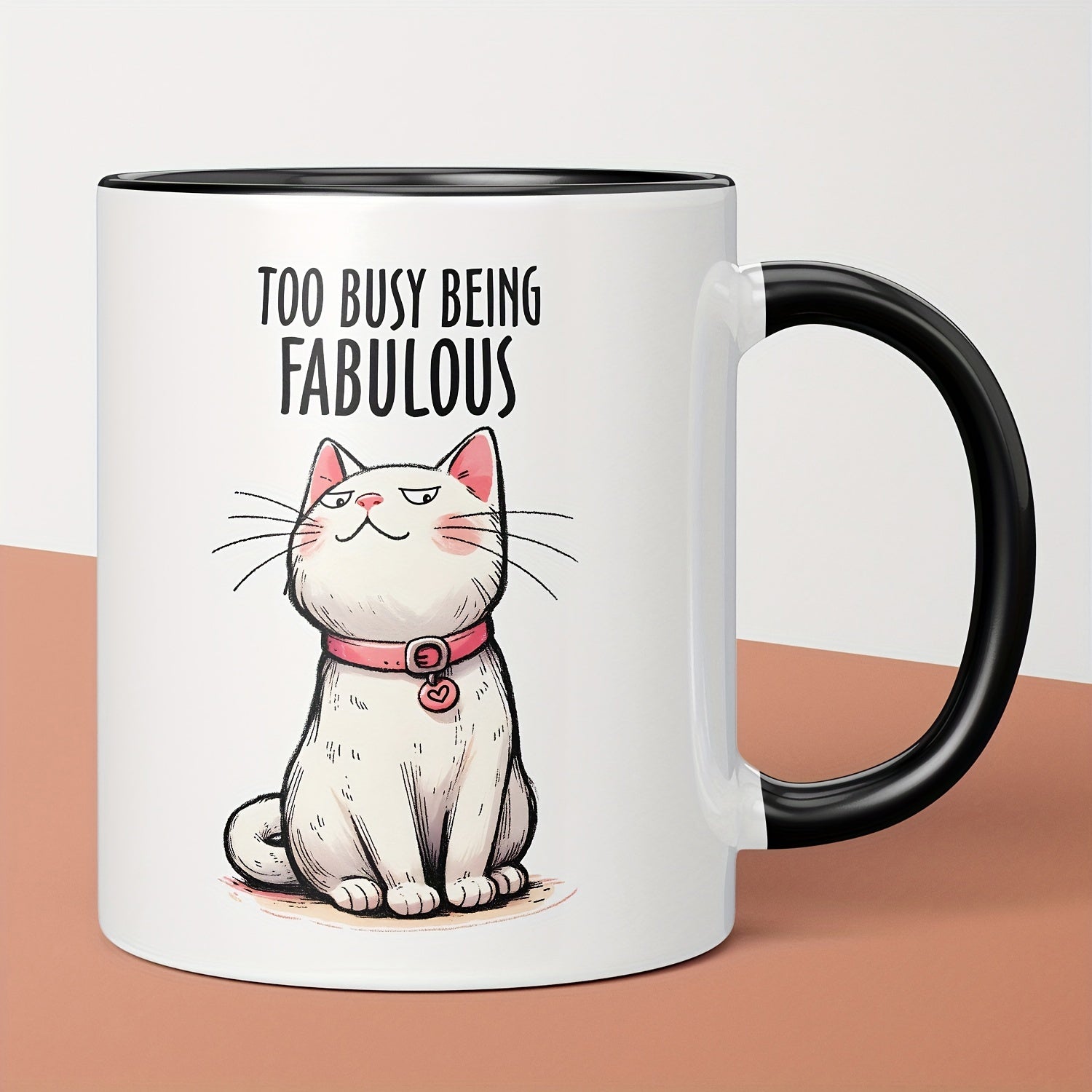 Tailorly Black Accent 11 oz Mug - cat