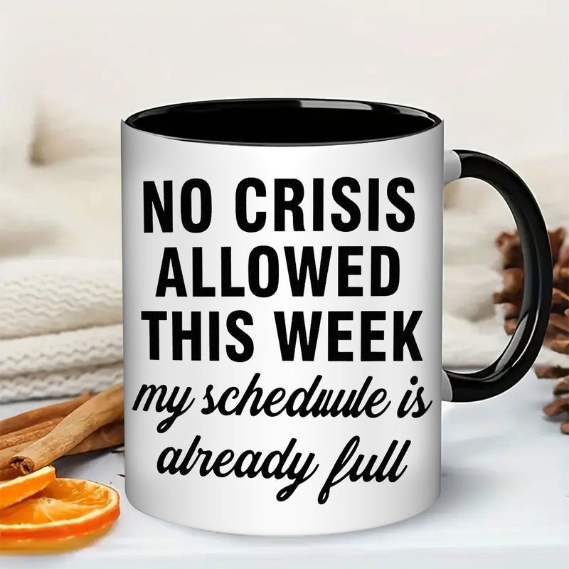 Tailorly Black Accent 11 oz Mug - allowed this week scheduling joke