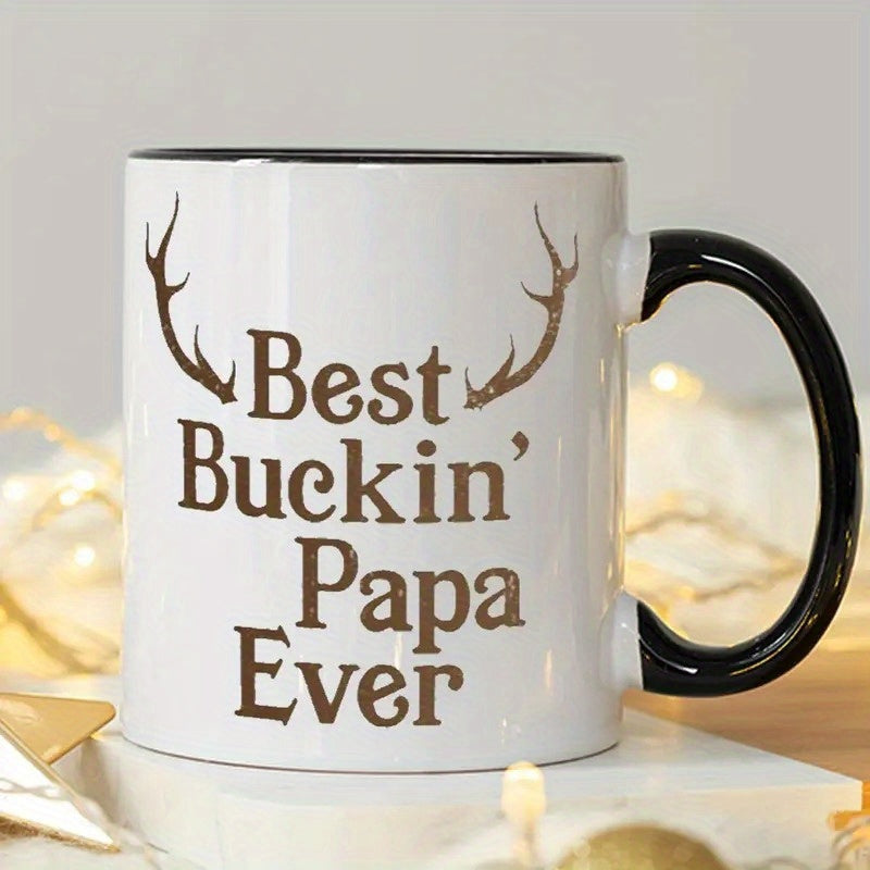 Tailorly Black Accent 11 oz Mug - funny hunting fathers day gift text