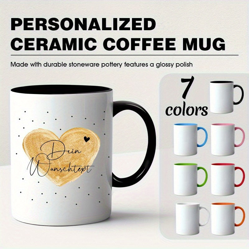 Tailorly Black Accent 11 oz Mug - custom text