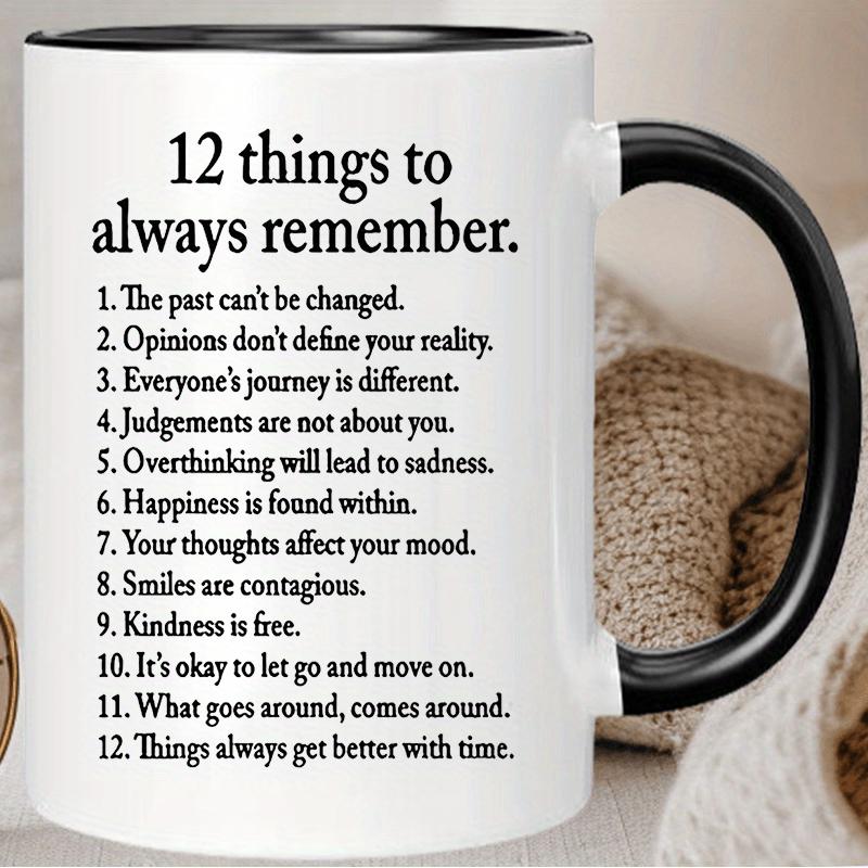 Tailorly Black Accent 11 oz Mug - item picture 1pc 12pcs statement ceramic cup 11 ounces reusable insulated coffee cup machine washable versatile home