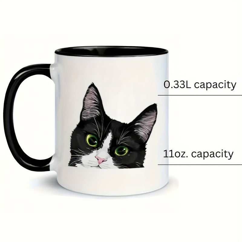 Tailorly Black Accent 11 oz Mug - funny black cat