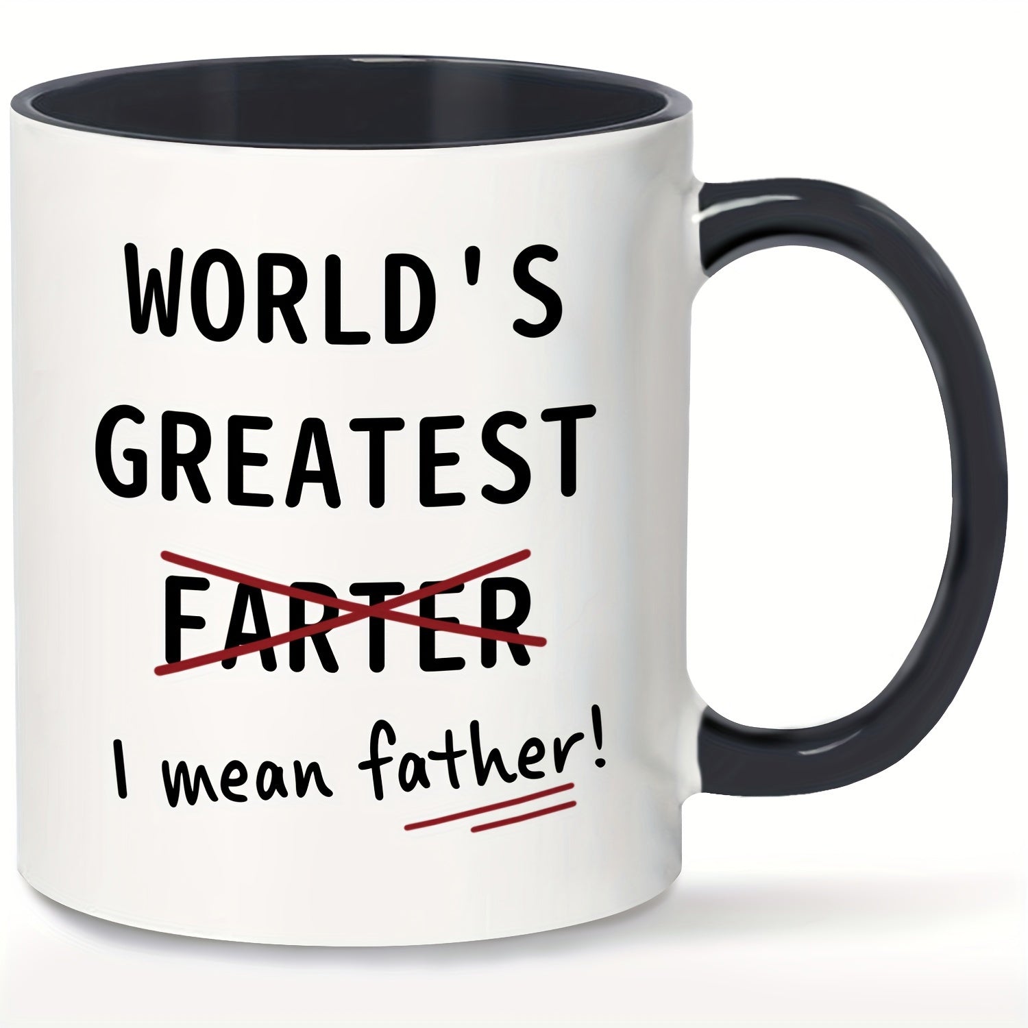 Tailorly Black Accent 11 oz Mug - father coffee mug funny ceramic cup with design perfect birthday or christmas hand wash only