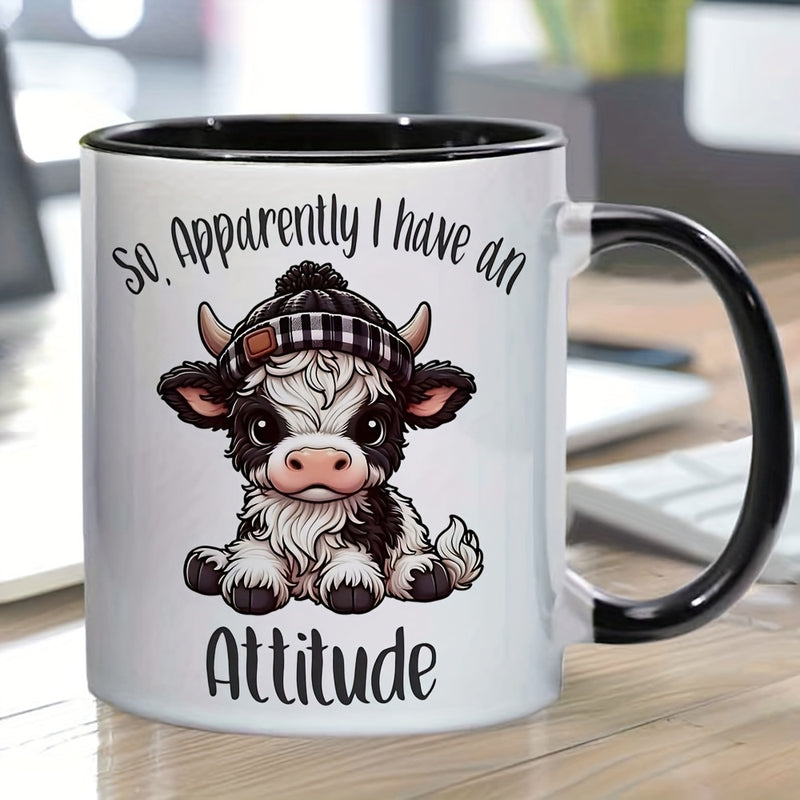 Tailorly Black Accent 11 oz Mug - farm animals
