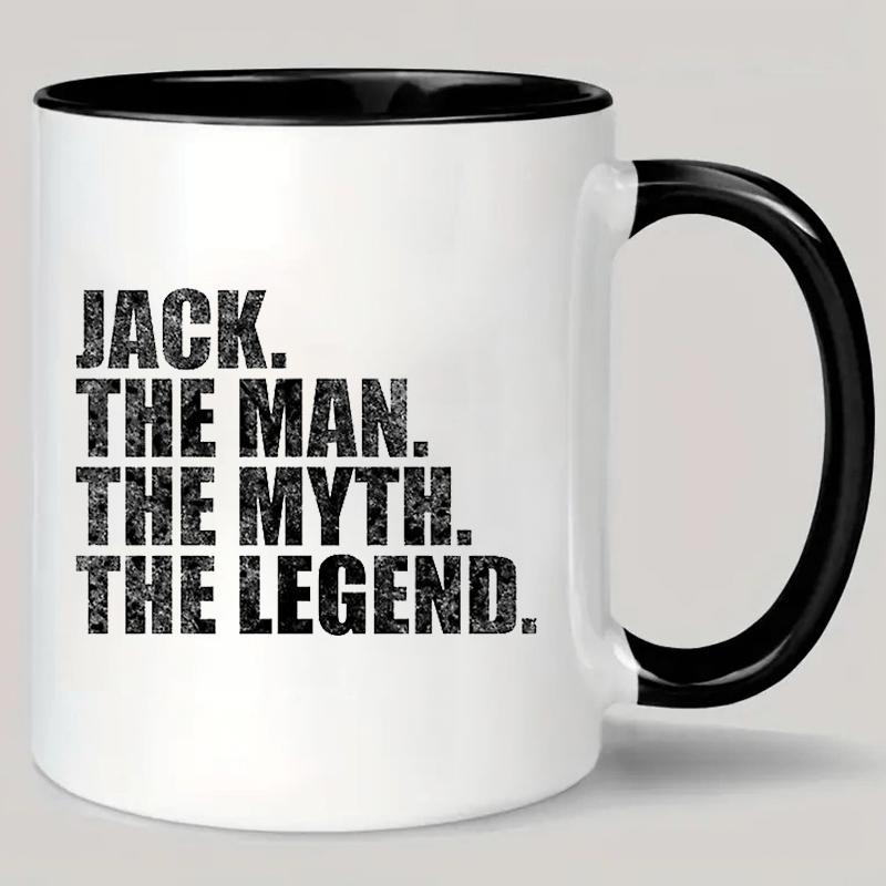Tailorly Black Accent 11 oz Mug - jack the for man the legend iconic name