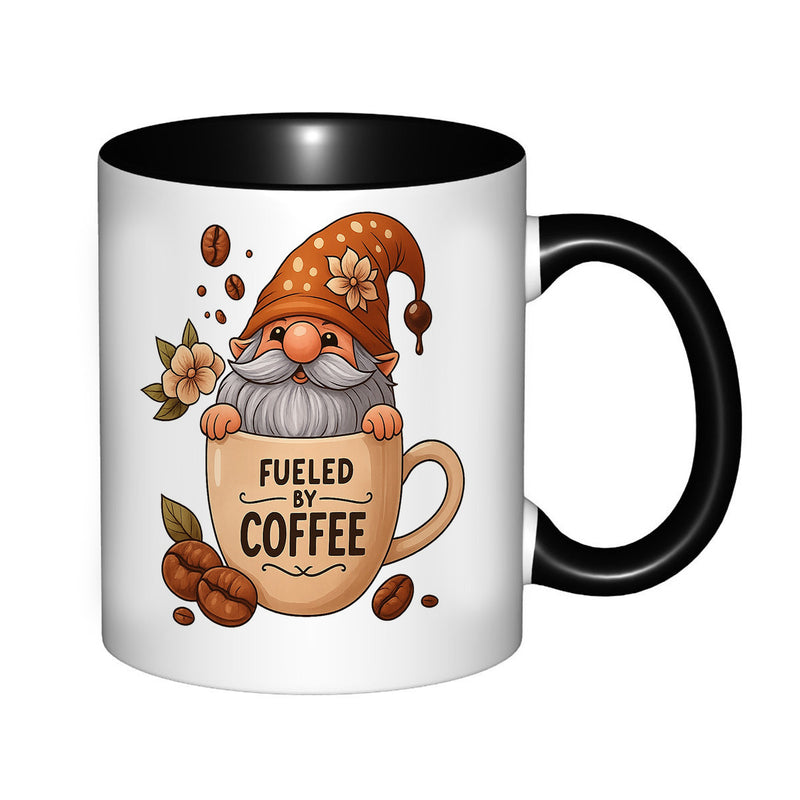 Tailorly Black Accent 11 oz Mug - adorable gnome