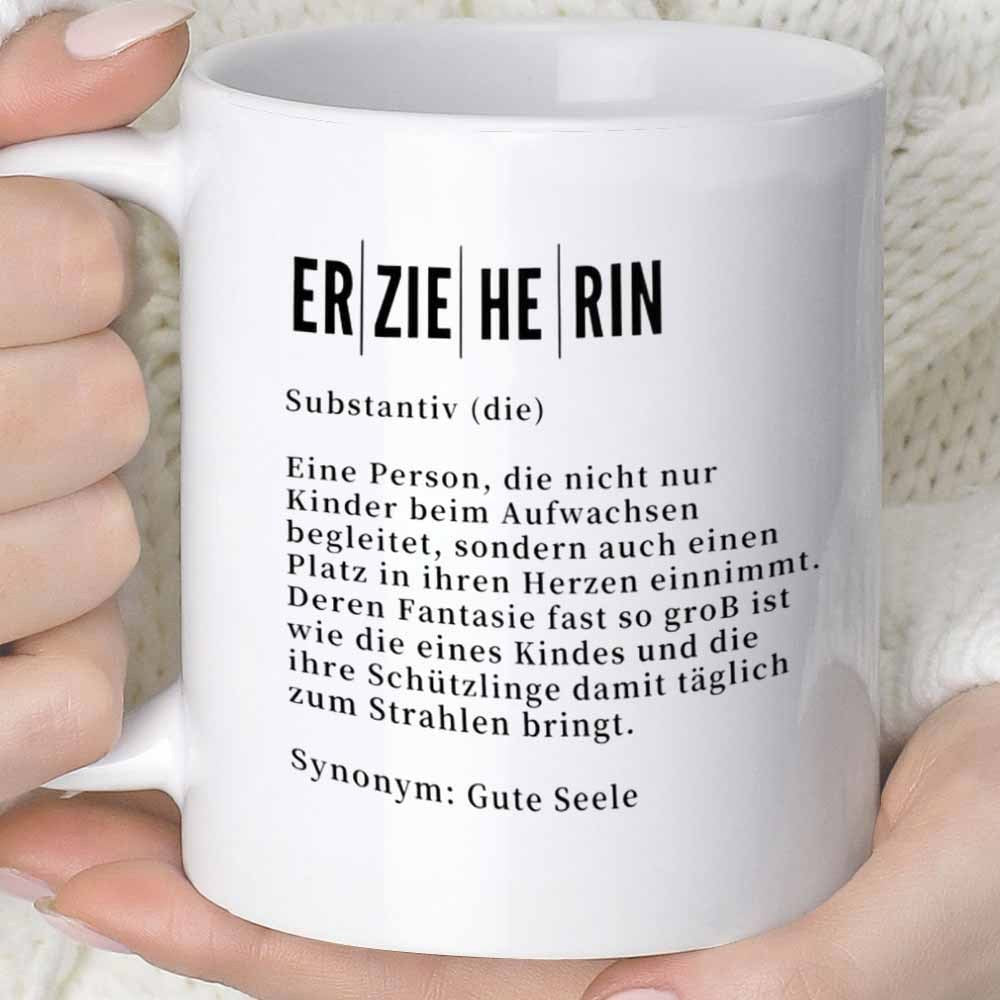 Tailorly White Ceramic 11 oz Mug - Minimalist White Ceramic Vessel Featuring Dictionary Style Text Definition Print Mug