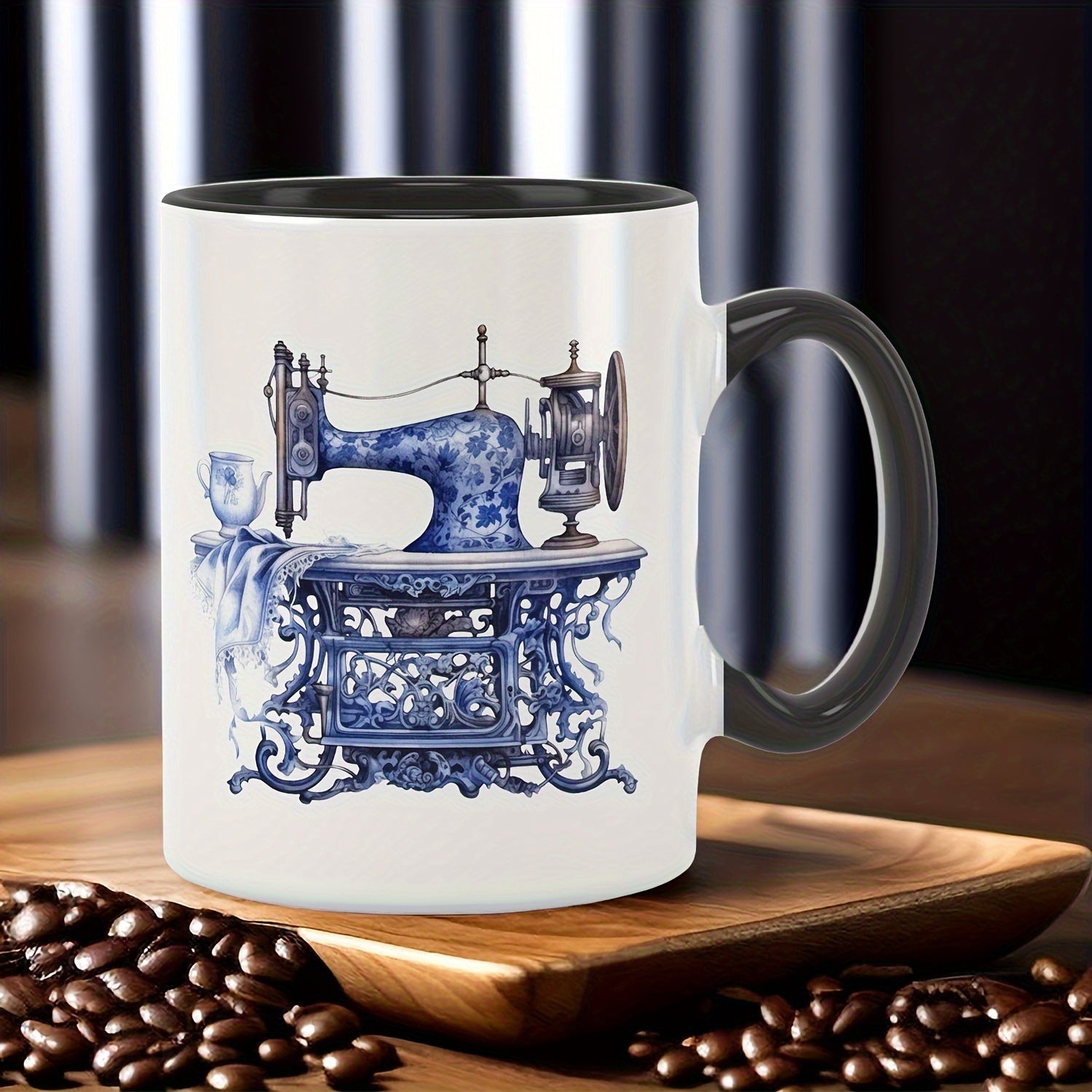 Tailorly Black Accent 11 oz Mug - vintage sewing pattern