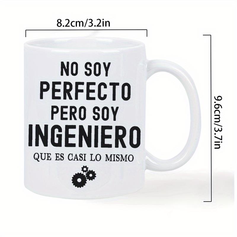 Tailorly White Ceramic 11 oz Mug - Simple With Mechanical Rotating Industrial Hardware Gear Mug