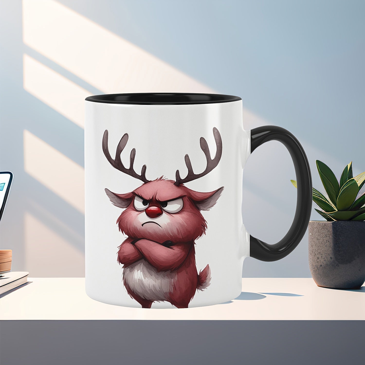 Tailorly Black Accent 11 oz Mug - animal print