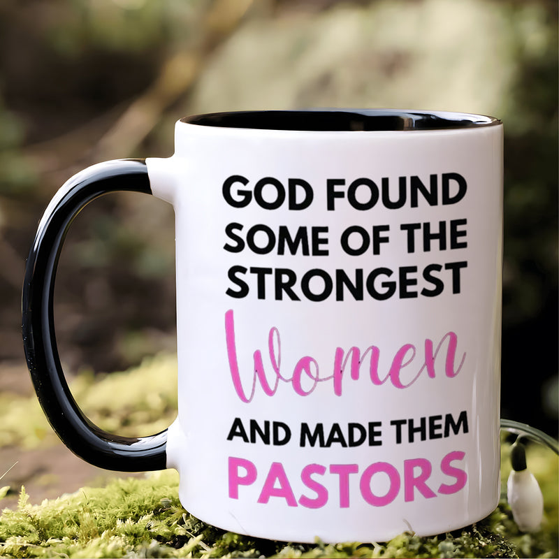 Tailorly Black Accent 11 oz Mug - uplifting verse design