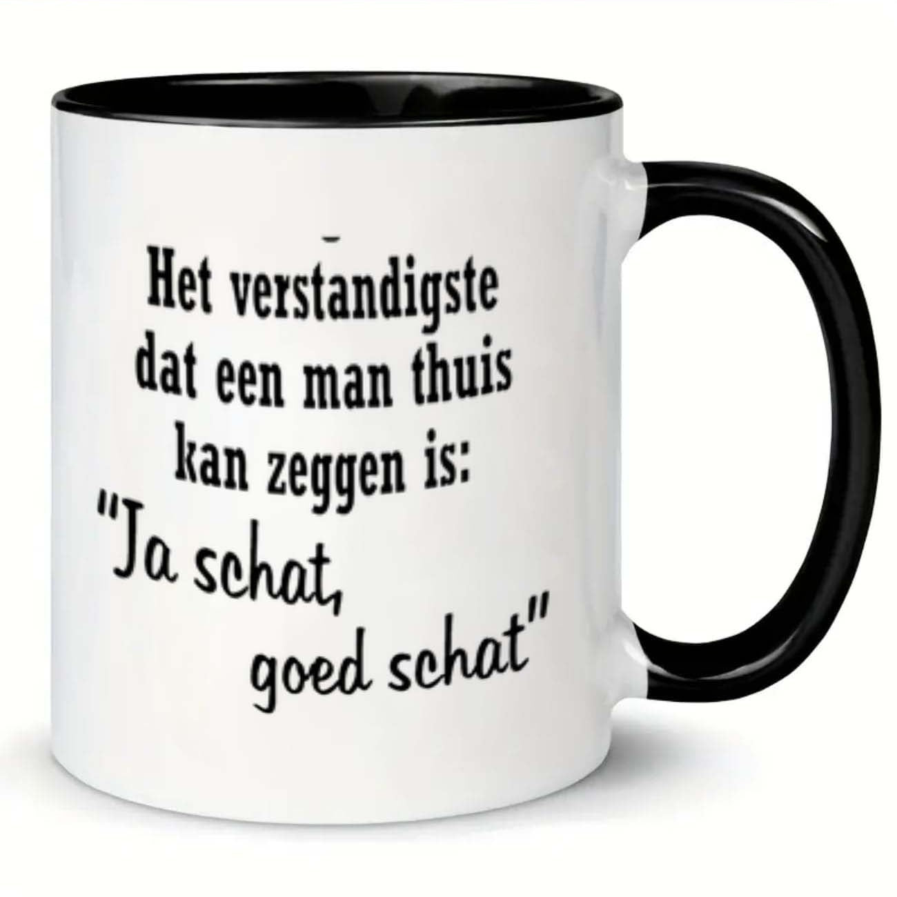 Tailorly Black Accent 11 oz Mug - funny dutch english text
