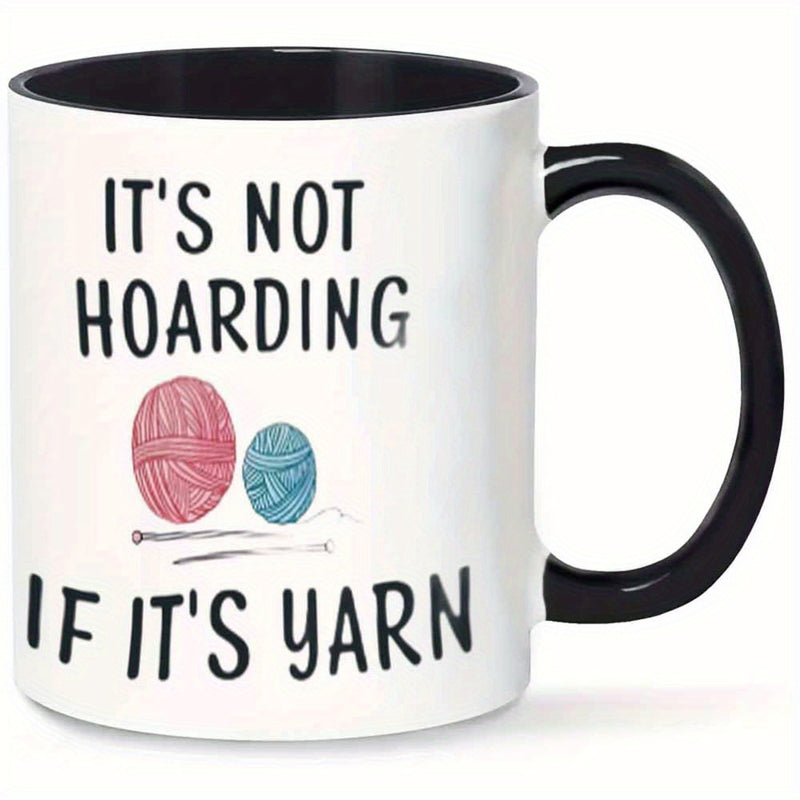 Tailorly Black Accent 11 oz Mug - item picture 1pc novelty yarn hoarding mug coffee cup juice cup 11oz360ml fun gift_be5e8e23fdf044ebbba6972850066e63
