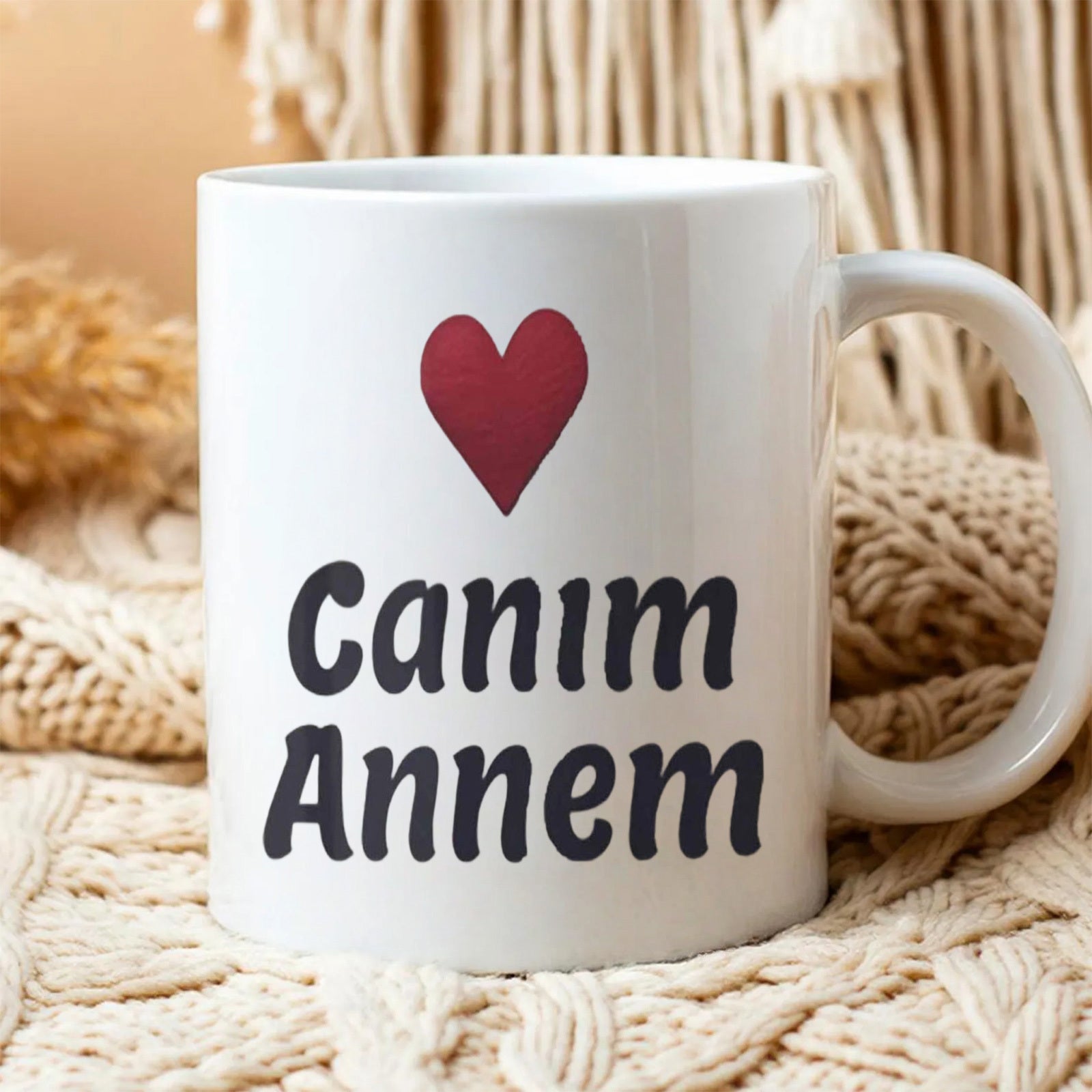 Tailorly White Ceramic 11 oz Mug - Simple Red Minimalist Symbol Of Love On Pure White Surface Heart