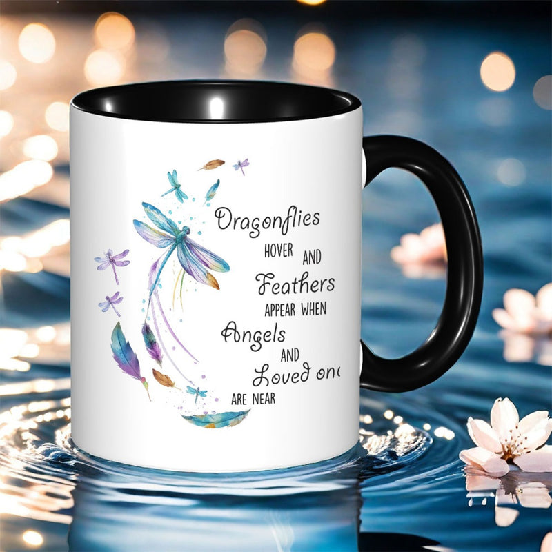 Tailorly Black Accent 11 oz Mug - dragonflyprint