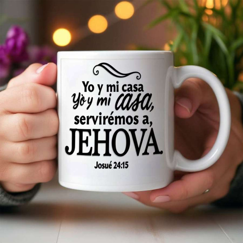 Tailorly White Ceramic 11 oz Mug - Elegant White Ceramic Vessel Featuring Bold Religious Text And Flourishes Mug