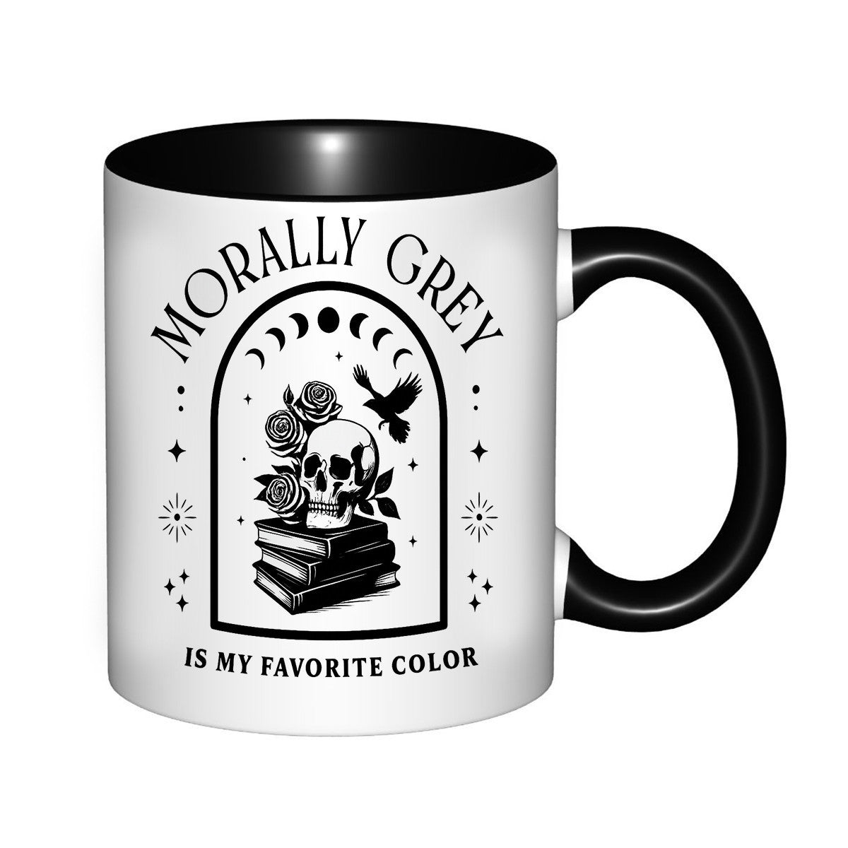 Tailorly Black Accent 11 oz Mug - skull