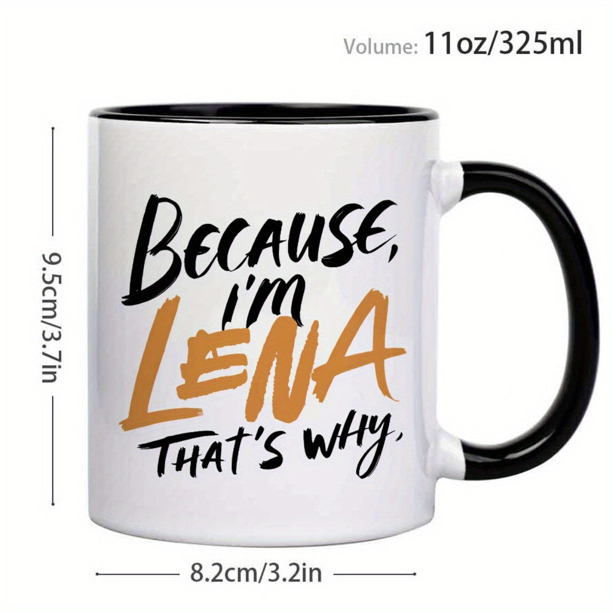 Tailorly Black Accent 11 oz Mug - item picture 1pc christmas mug 1pc funny coffee mug im thats why novelty cup with lettering ideal gift for
